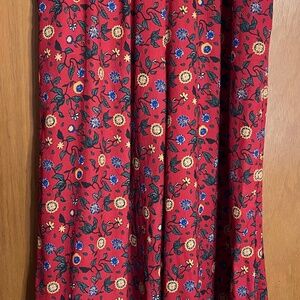 Bold Print Wide Leg Dress Pants